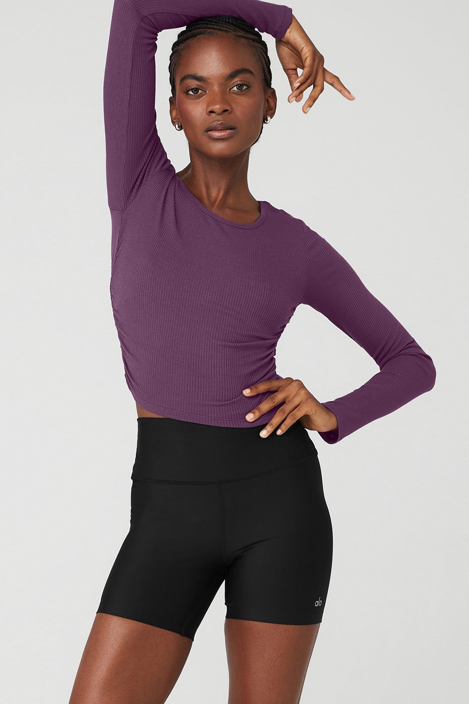 Gather Long Sleeve - Dark Plum sold by Alo Yoga