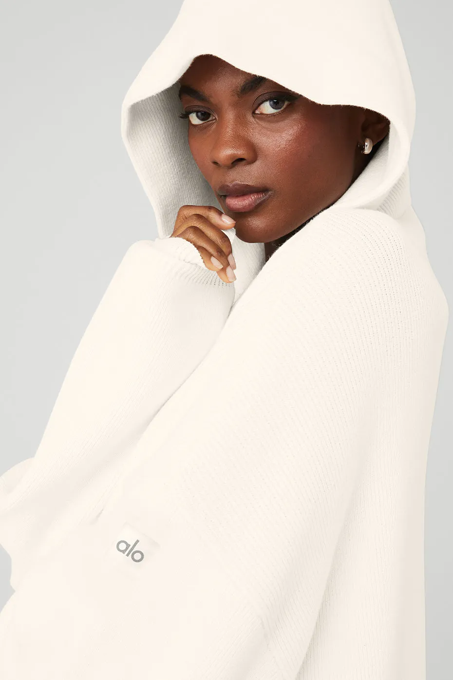 Scholar Hooded Sweater - Ivory sold by Alo Yoga product image thumbnail 4