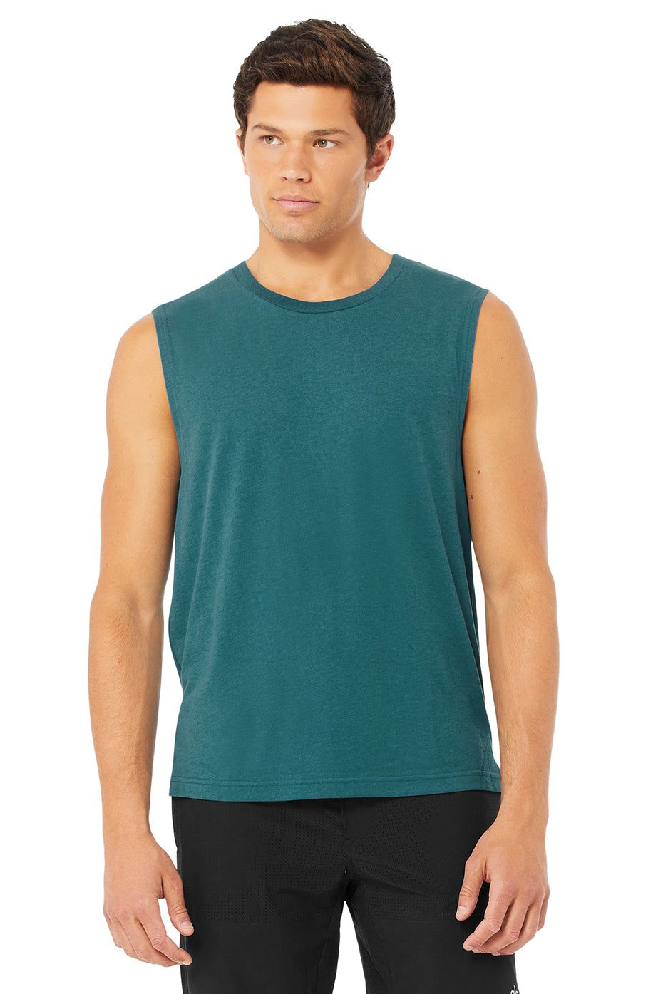 The Triumph Muscle Tank - Mineral Blue sold by Alo Yoga
