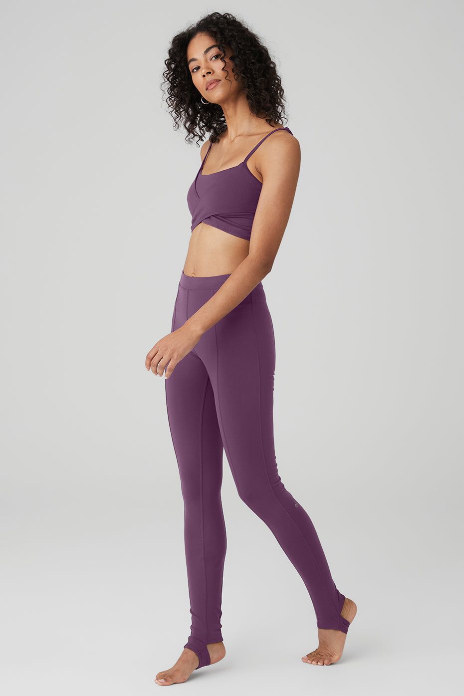 Airbrush Enso Bra & Airbrush High-Waist Enso Legging Set - Dark Plum sold by Alo Yoga product image thumbnail 3