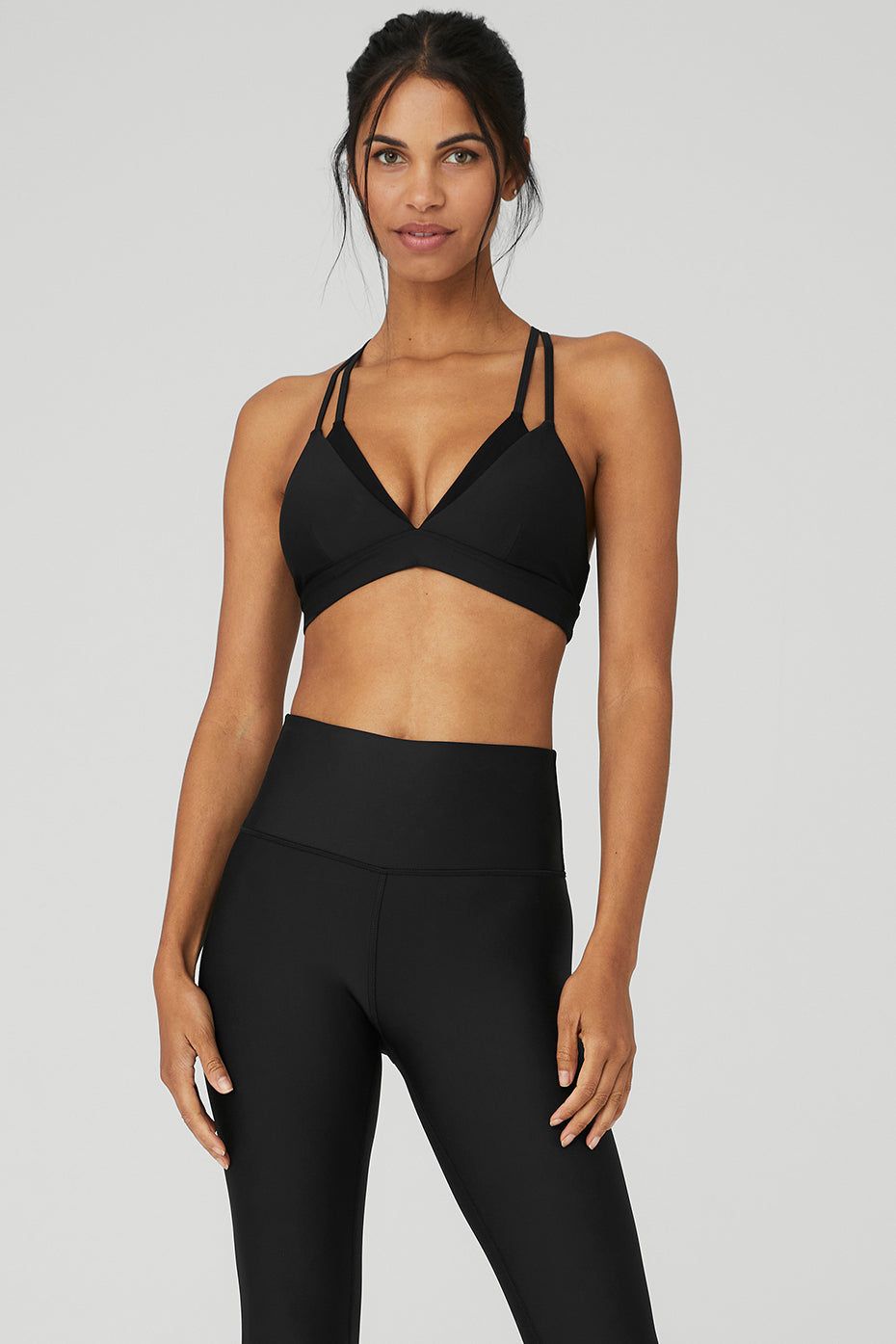 Airlift Layer Up Bra - Black sold by Alo Yoga