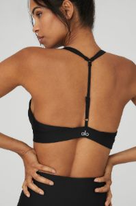 Airlift Layer Up Bra - Black sold by Alo Yoga