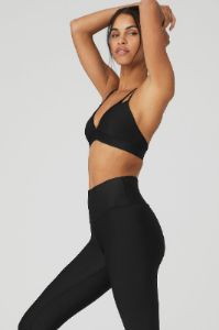 Airlift Layer Up Bra - Black sold by Alo Yoga