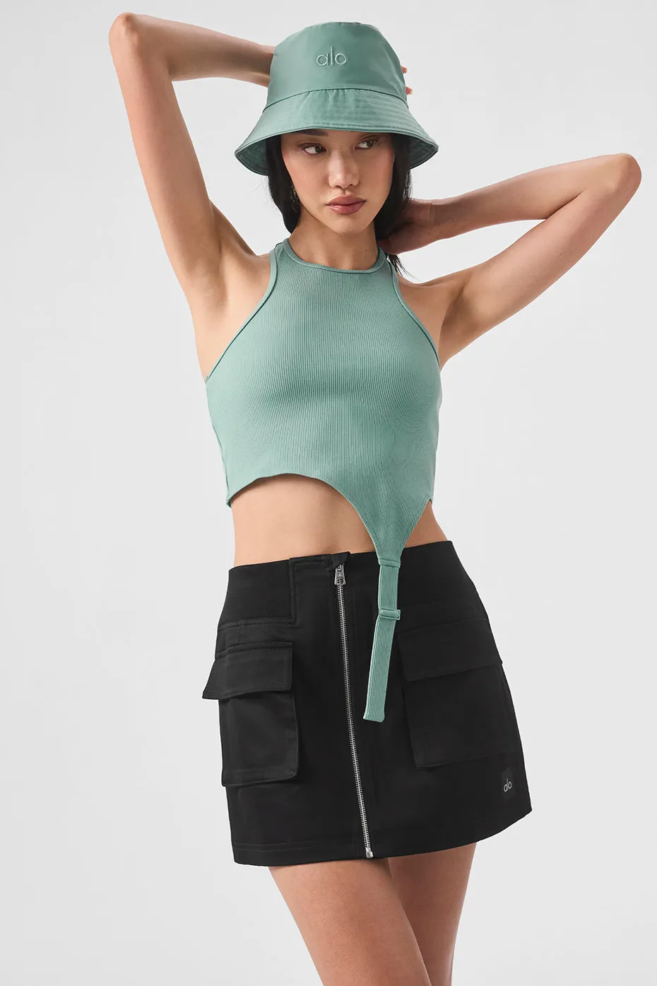 Alosoft Ribbed Revelation Tank - Botanical Green sold by Alo Yoga