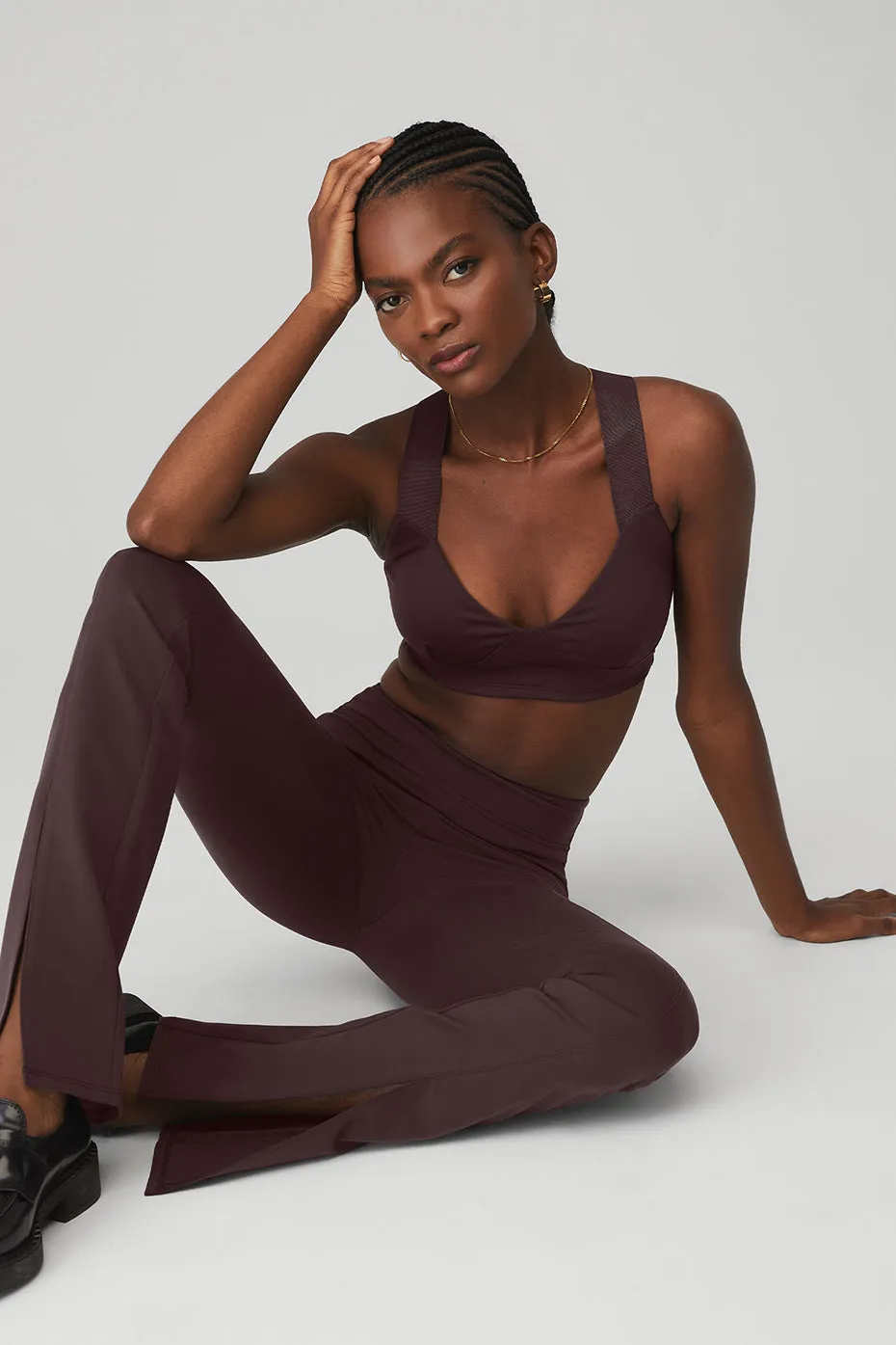 Airbrush High-Waist Flutter Legging - Raisin sold by Alo Yoga product image thumbnail 5