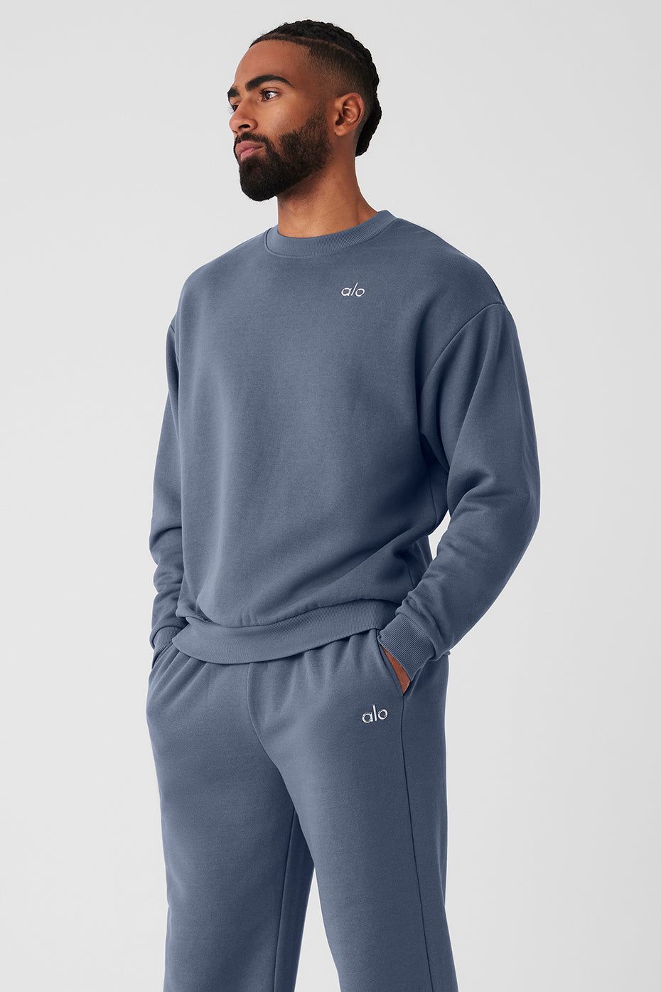 新品未使用AloYoga ACCOLADE CREWNECK PULLOVER Accolade Crew Neck Pullover - Athletic Heather Grey | ALO