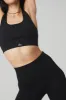 Seamless High-Waist Ribbed Legging - Black sold by Alo Yoga