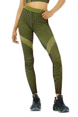 Illusion Seamless High-Waist Legging - Anthracite/Highlighter sold by Alo Yoga