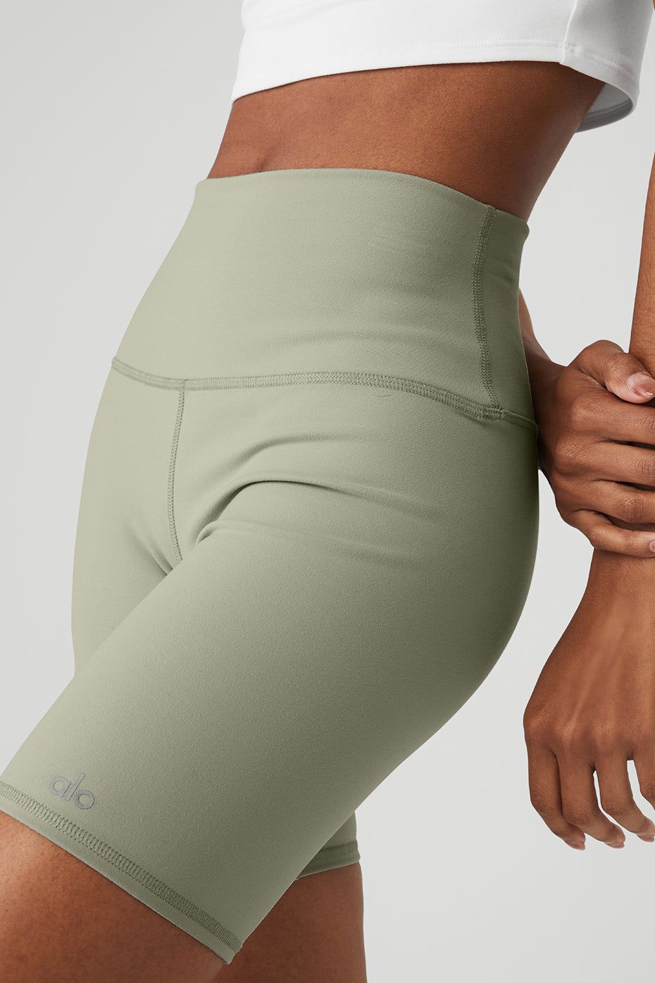 7" High-Waist Biker Short - Limestone sold by Alo Yoga product image thumbnail 4