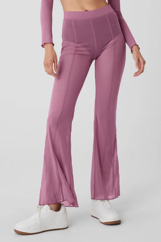 Mesh High-Waist Flicker Pant - Soft Mulberry sold by Alo Yoga