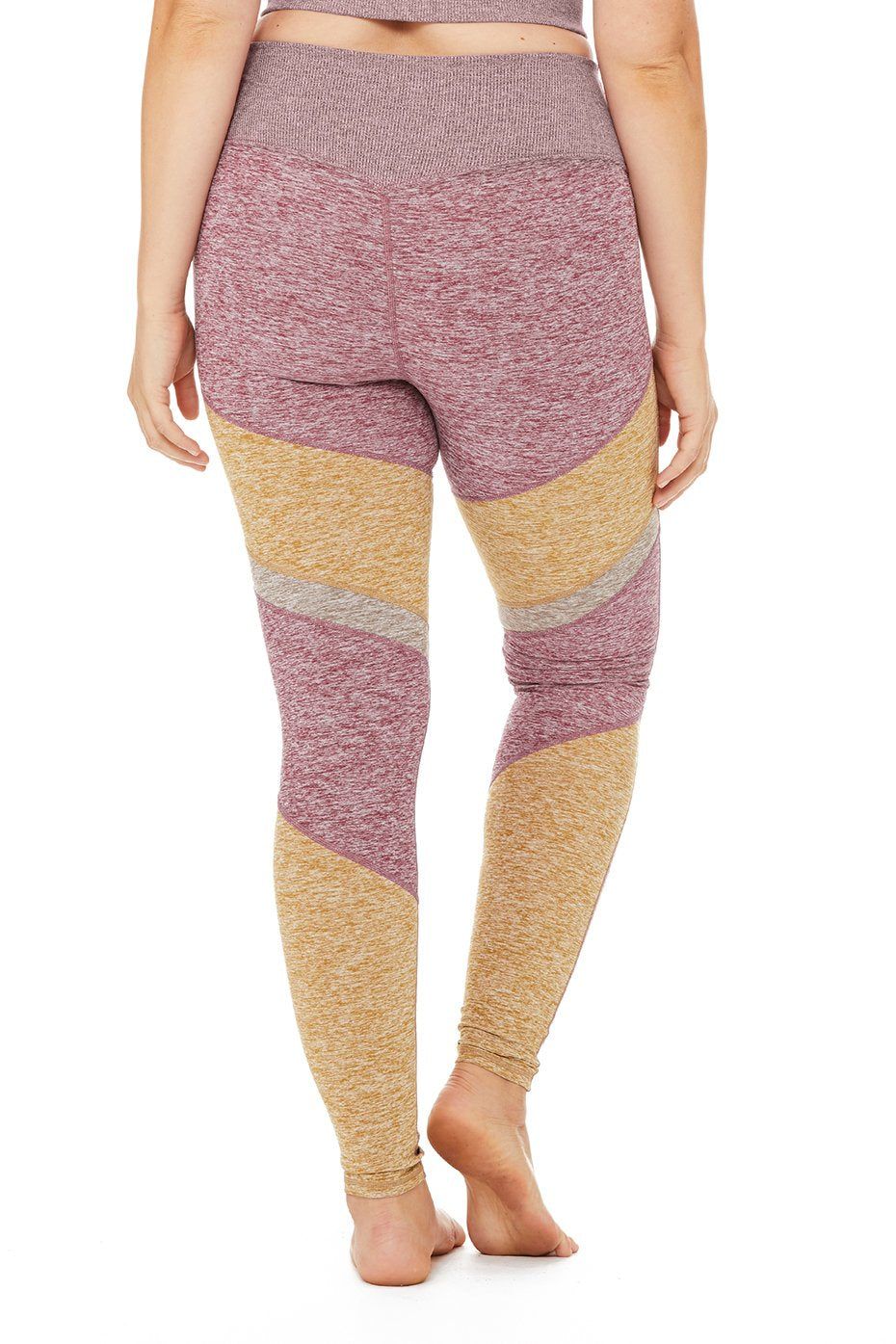 High-Waist Alosoft Sheila Legging - Dragonfruit Heather/Caramel Heather/Gravel Heather sold by Alo Yoga product image thumbnail 6