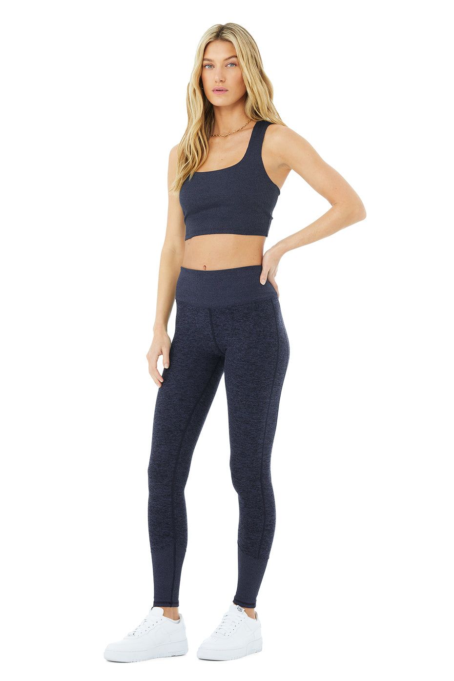 Alosoft Ribbed Chic Bra Tank & High-Waist Alosoft Lounge Legging Set sold by Alo Yoga product image thumbnail 3