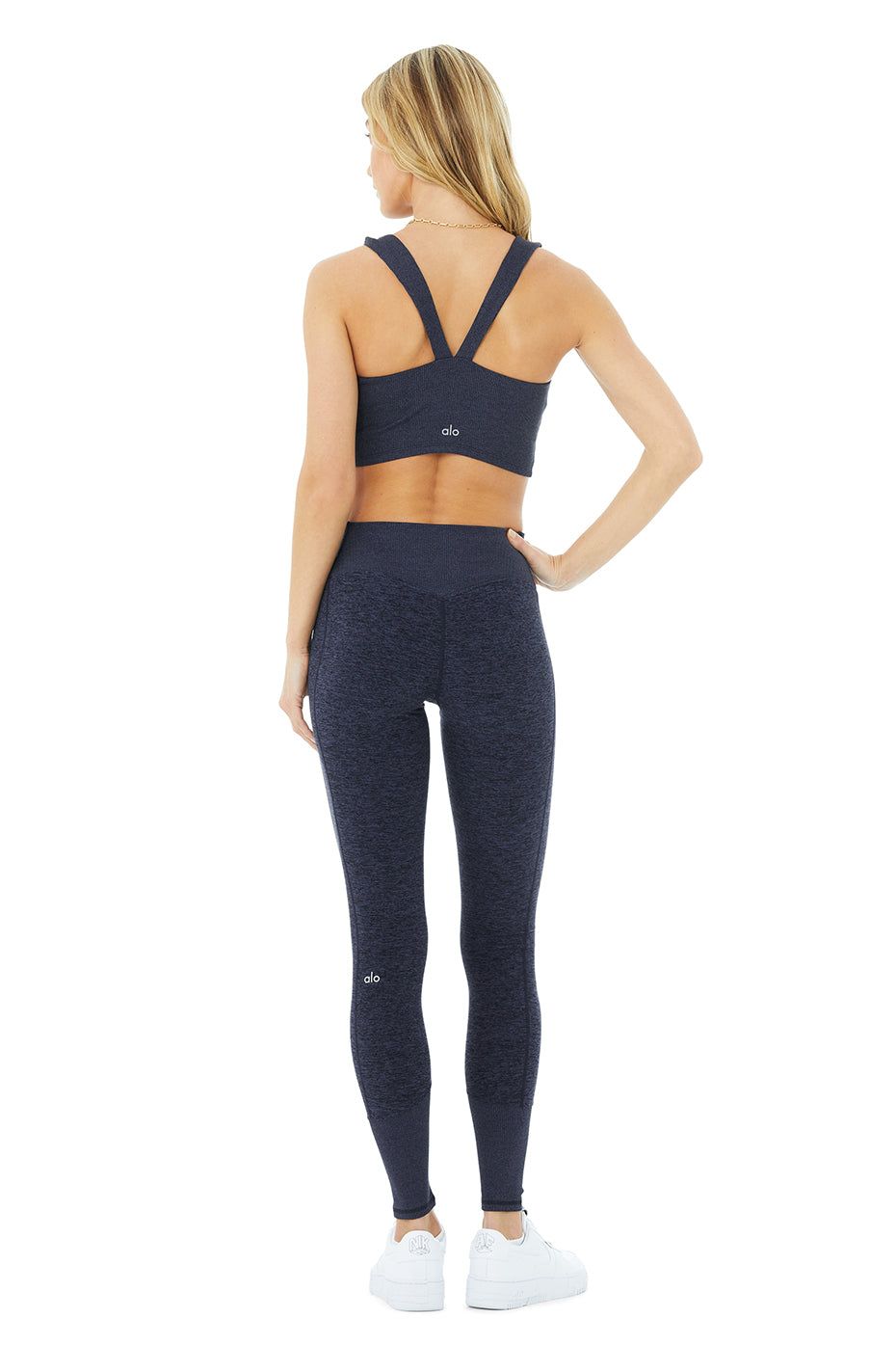 Alosoft Ribbed Chic Bra Tank & High-Waist Alosoft Lounge Legging Set sold by Alo Yoga product image thumbnail 4