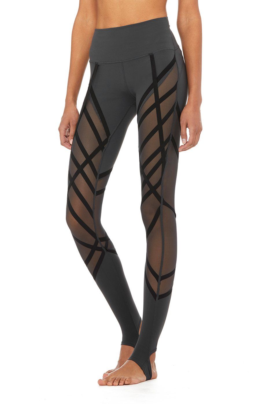 High-Waist Wrapped Stirrup Legging - Anthracite sold by Alo Yoga product image thumbnail 2