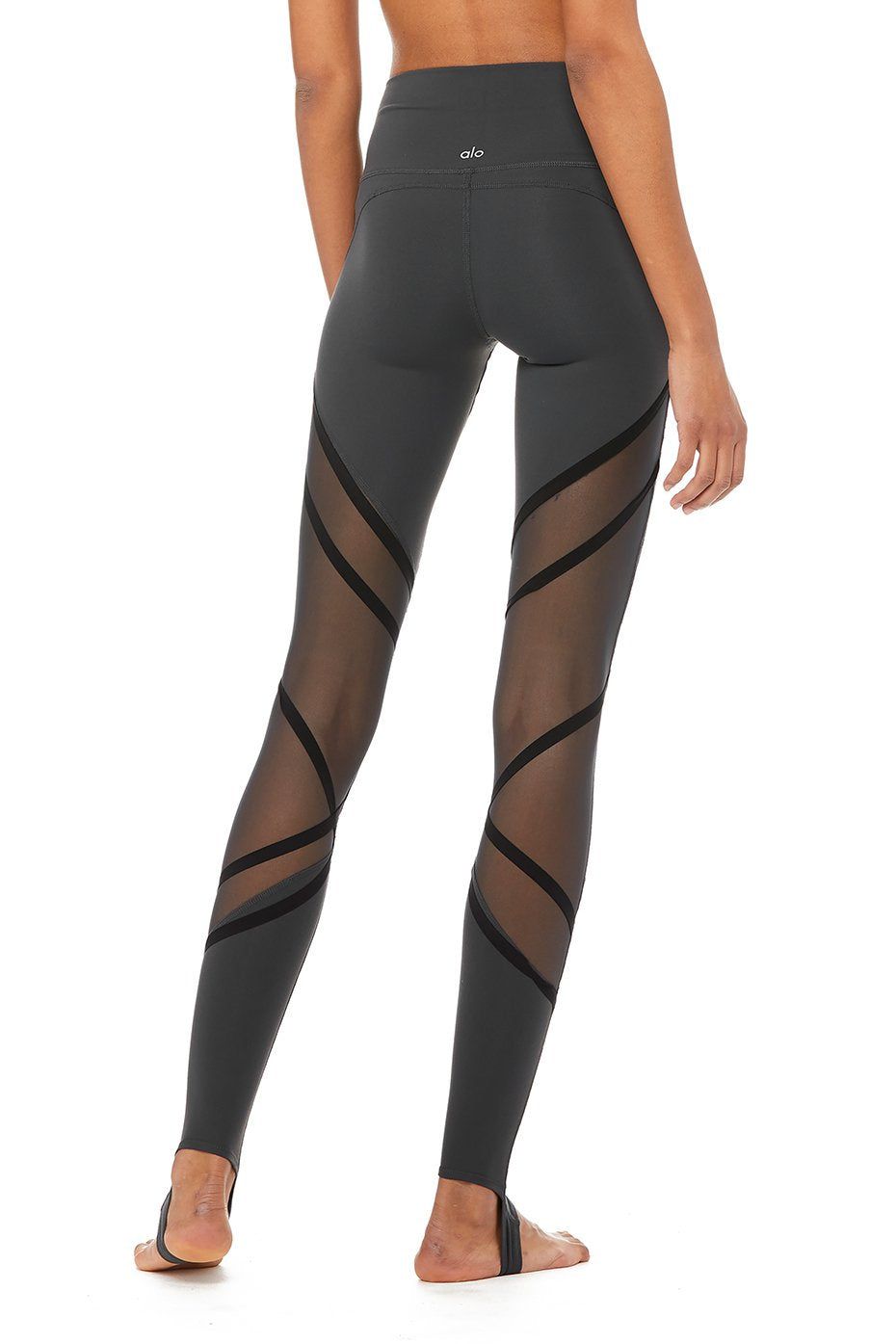 High-Waist Wrapped Stirrup Legging - Anthracite sold by Alo Yoga product image thumbnail 3