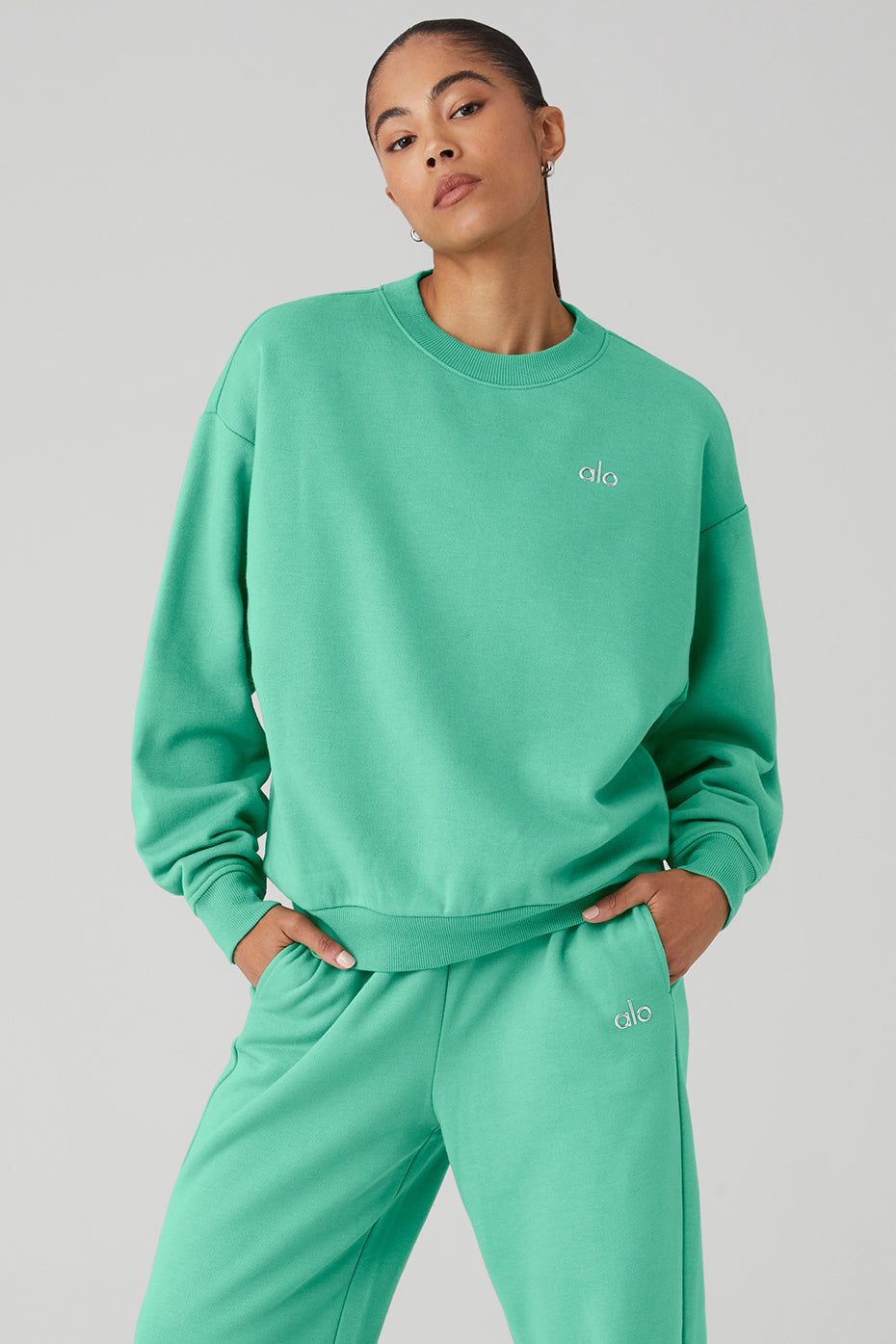 Accolade Crew Neck Pullover - Lettuce sold by Alo Yoga product image thumbnail 2