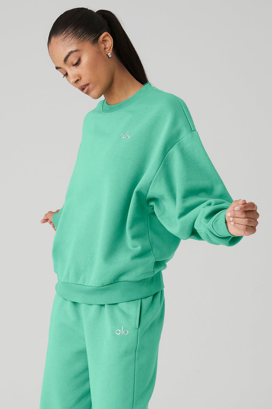 Accolade Crew Neck Pullover - Lettuce sold by Alo Yoga product image thumbnail 4