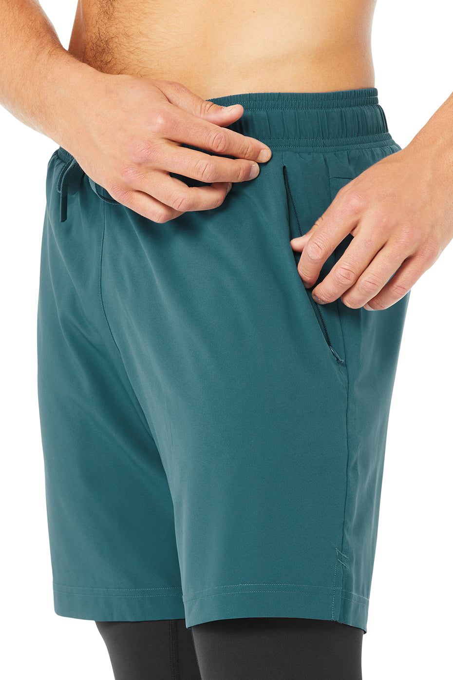 Stability 2-In-1 Pant - Mineral Blue/Black sold by Alo Yoga product image thumbnail 4