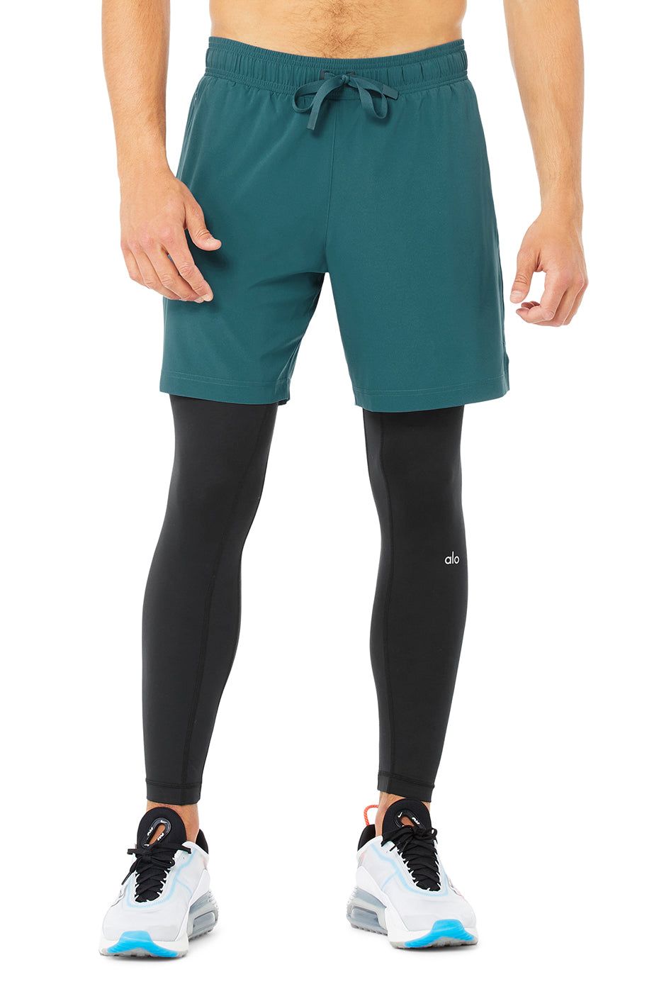 Stability 2-In-1 Pant - Mineral Blue/Black sold by Alo Yoga