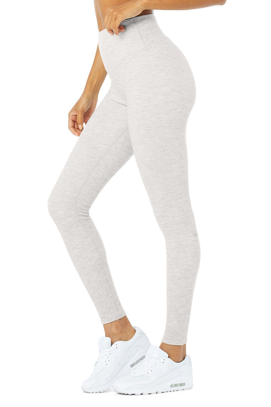 High-Waist Micro Waffle LowKey Legging - Dove Grey Heather sold by Alo Yoga product image thumbnail 2