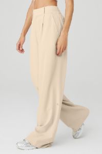 High-Waist Dreamscape Trouser - Macadamia sold by Alo Yoga