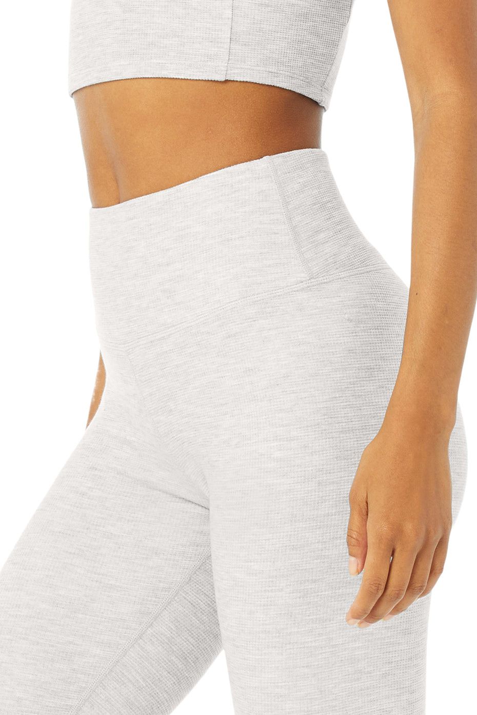 High-Waist Micro Waffle LowKey Legging - Dove Grey Heather sold by Alo Yoga product image thumbnail 4