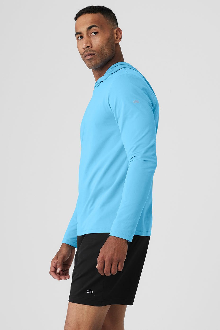 Conquer Reform Long Sleeve With Hood - Azure Blue sold by Alo Yoga product image thumbnail 3