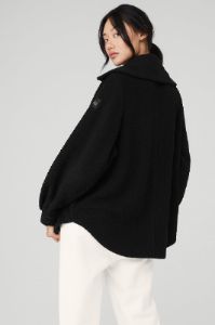 Micro Sherpa Envy Shacket - Black sold by Alo Yoga