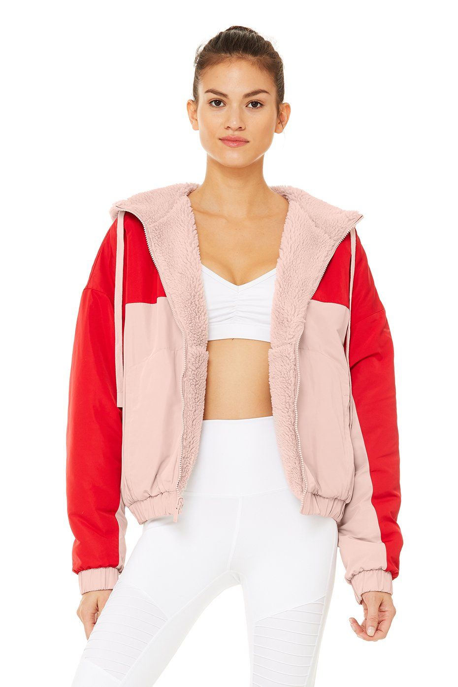 Duality Reversible Sherpa Jacket - Pale Mauve/Scarlet sold by Alo Yoga product image thumbnail 3