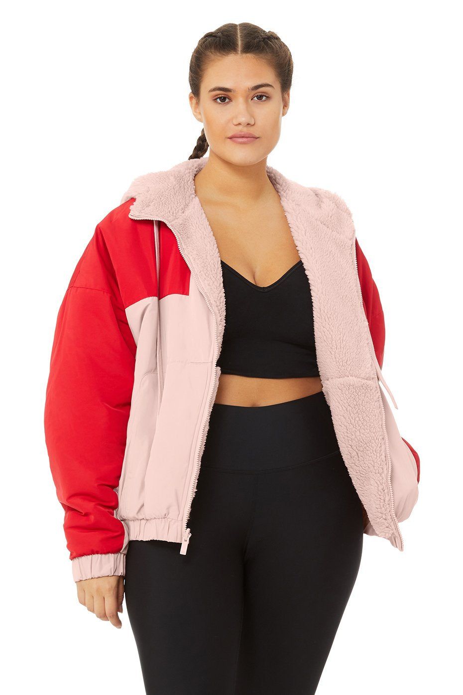 Duality Reversible Sherpa Jacket - Pale Mauve/Scarlet sold by Alo Yoga product image thumbnail 13