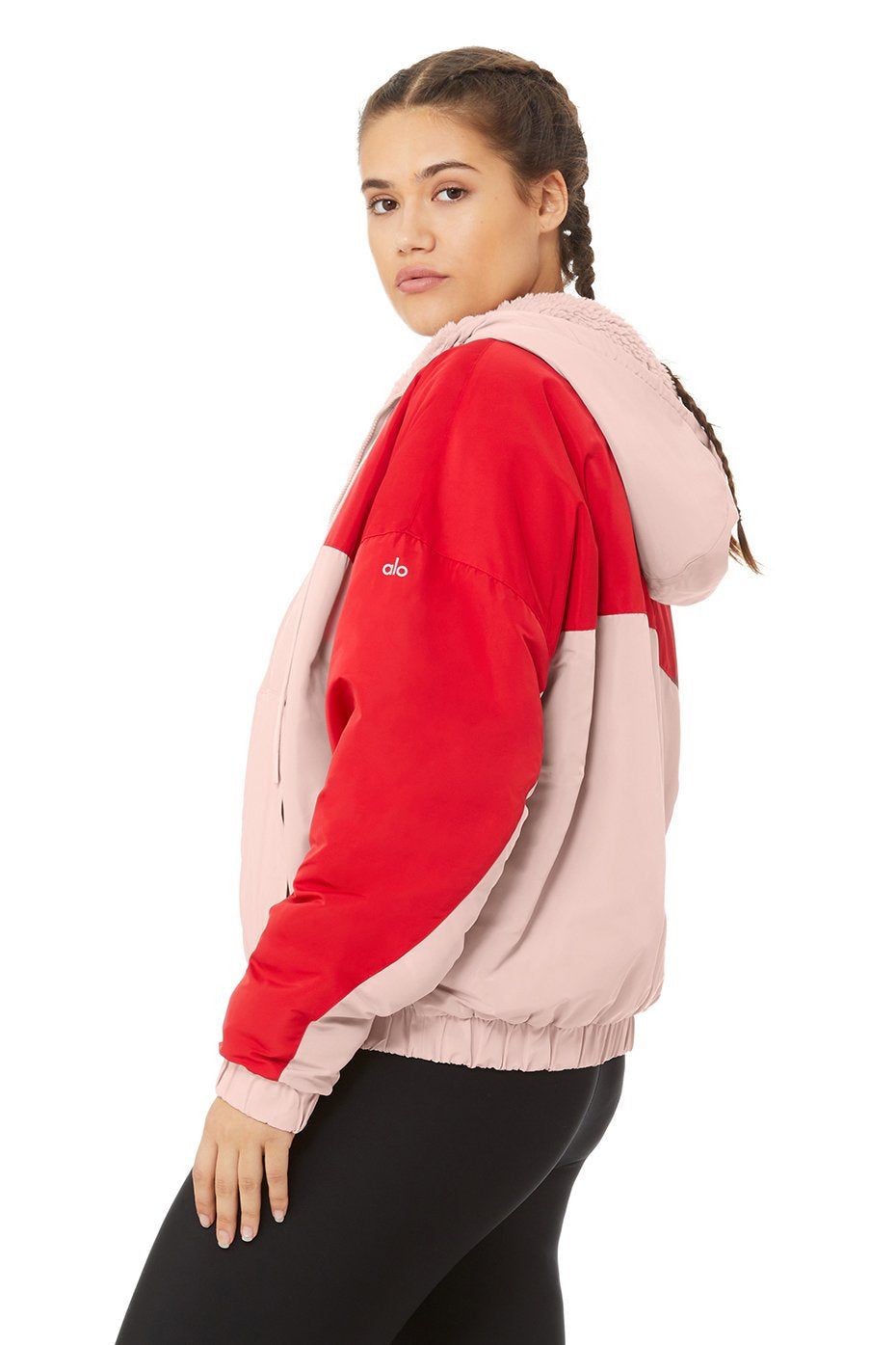 Duality Reversible Sherpa Jacket - Pale Mauve/Scarlet sold by Alo Yoga product image thumbnail 10