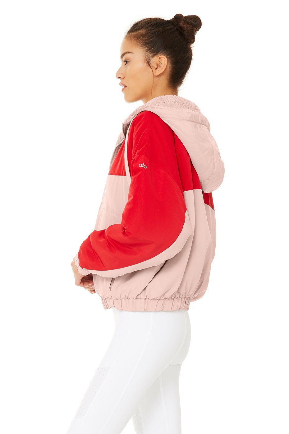 Duality Reversible Sherpa Jacket - Pale Mauve/Scarlet sold by Alo Yoga product image thumbnail 4