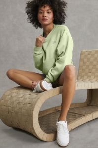 Accolade Crew Neck Pullover - Iced Green Tea sold by Alo Yoga