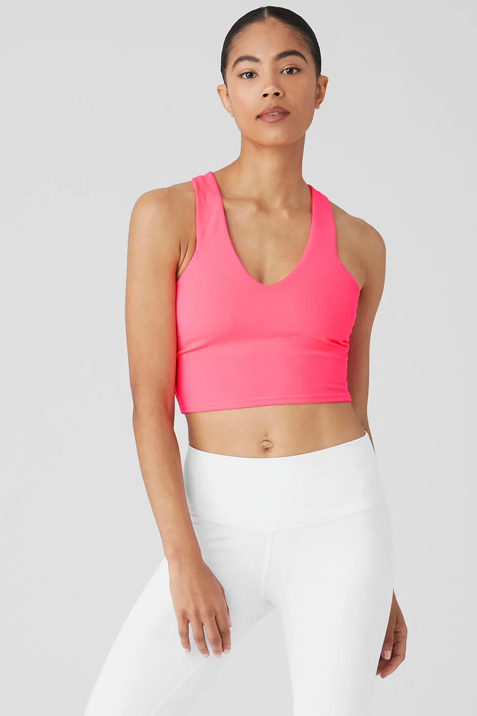 Airbrush Real Bra Tank - Fluorescent Pink Coral sold by Alo Yoga product image thumbnail 2
