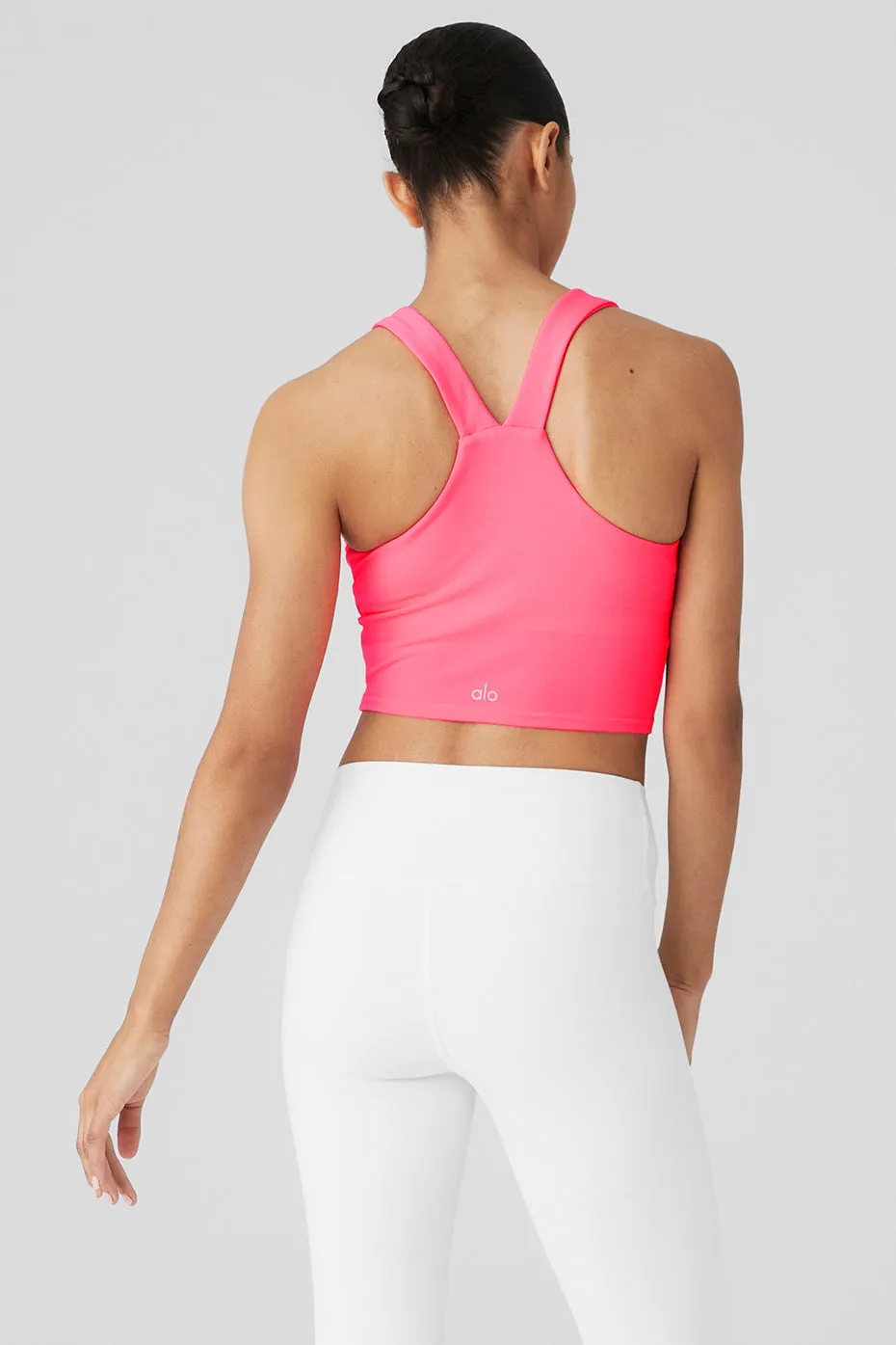 Airbrush Real Bra Tank - Fluorescent Pink Coral sold by Alo Yoga product image thumbnail 3