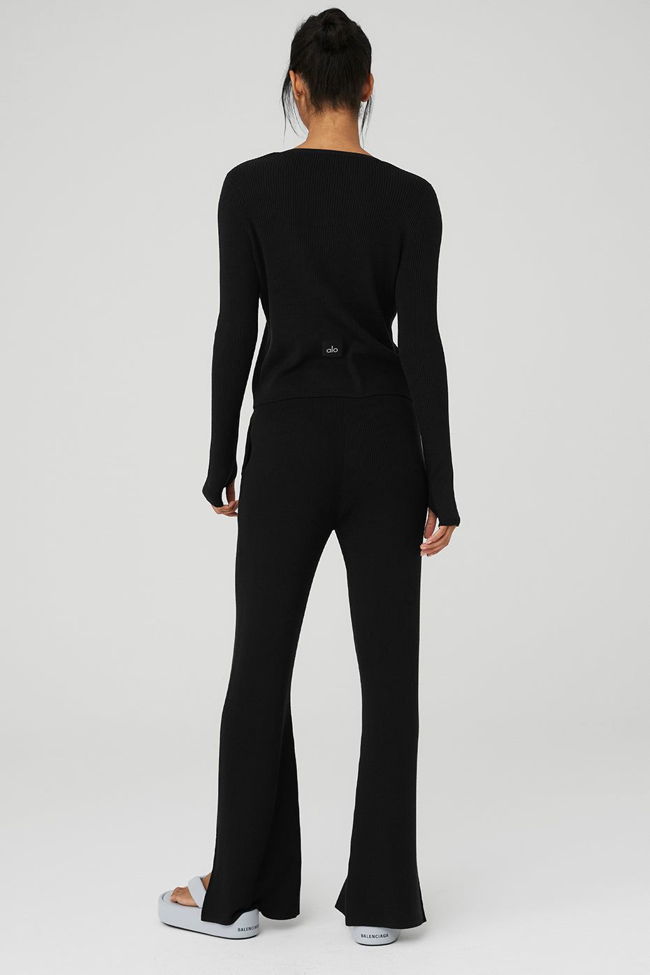 Knit Salana Cardigan & Knit High-Waist Salana Wide Leg Pant Set sold by Alo Yoga product image thumbnail 2