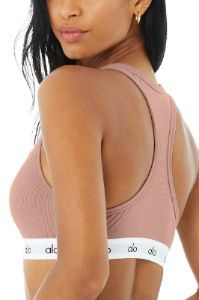 Icon Ribbed Henley Bra - Smoky Quartz | Parallel
