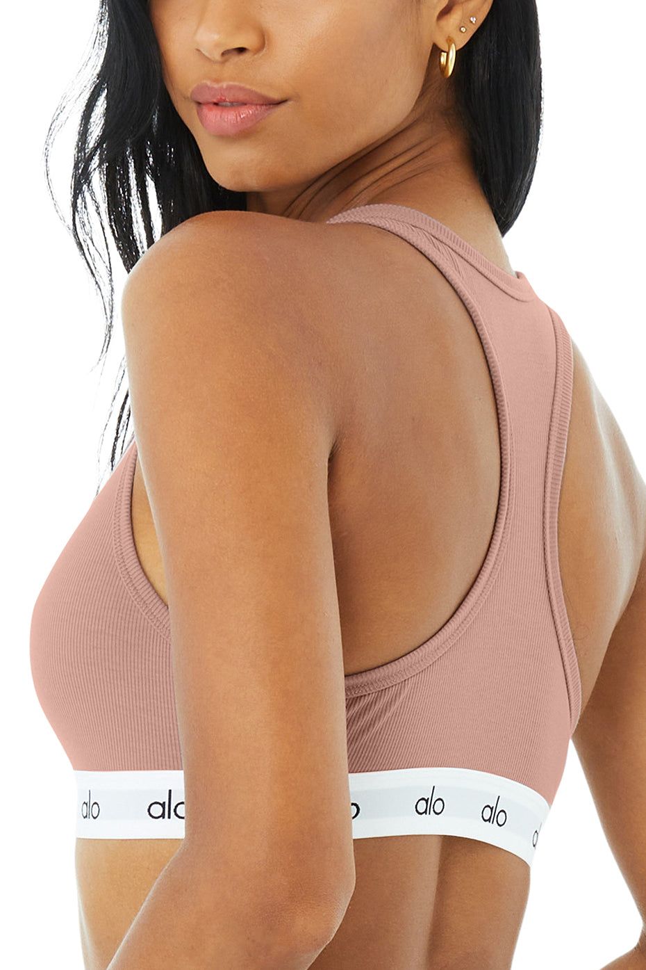 Icon Ribbed Henley Bra - Smoky Quartz | Parallel