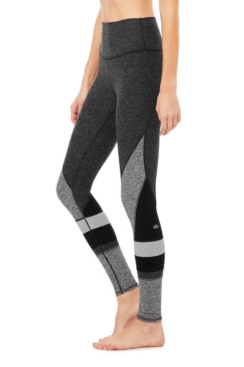 High-Waist Alosoft Momentum Legging - Dark Heather Grey/Zinc Heather/Black/Dove Grey Heather sold by Alo Yoga product image thumbnail 2
