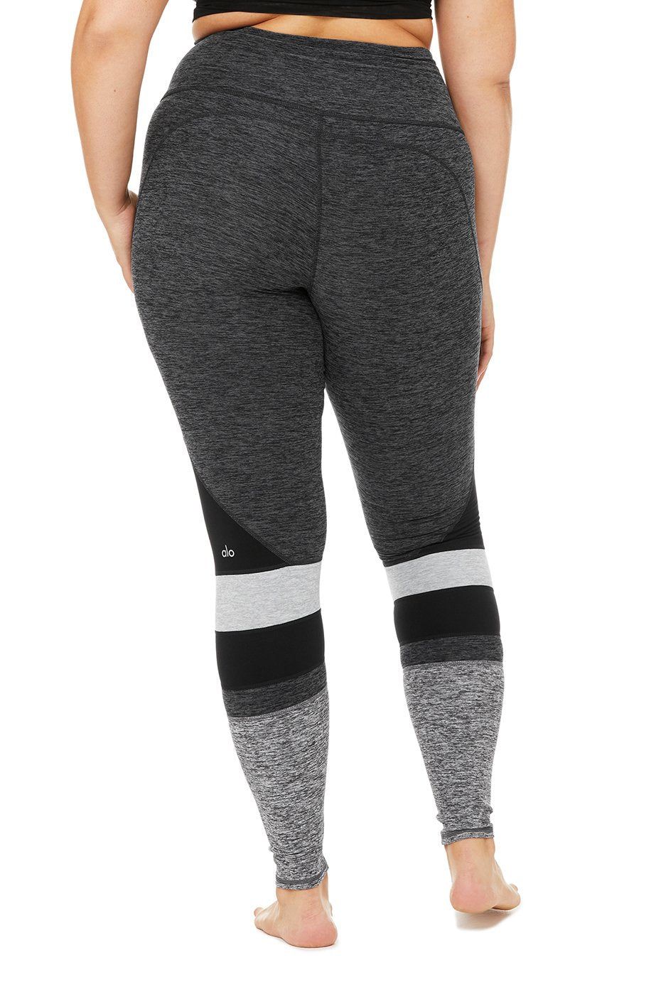 High-Waist Alosoft Momentum Legging - Dark Heather Grey/Zinc Heather/Black/Dove Grey Heather sold by Alo Yoga product image thumbnail 6
