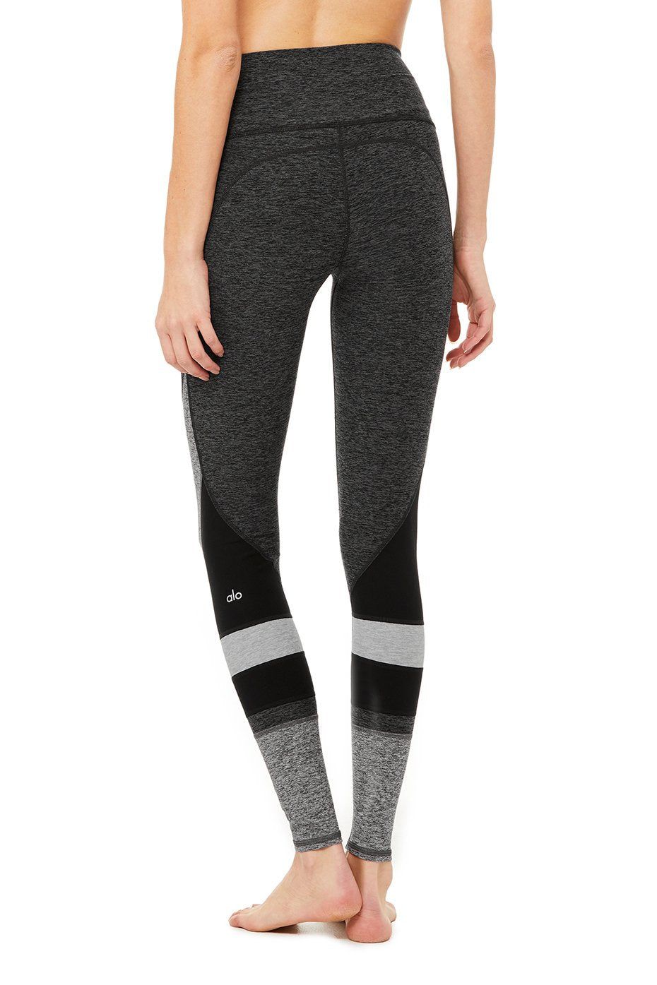 High-Waist Alosoft Momentum Legging - Dark Heather Grey/Zinc Heather/Black/Dove Grey Heather sold by Alo Yoga product image thumbnail 3