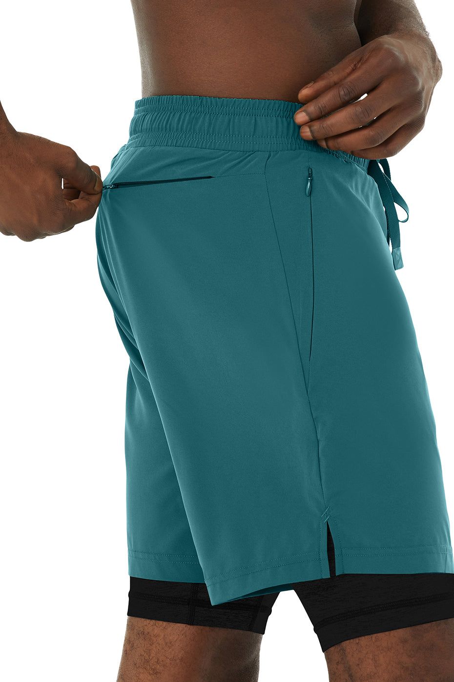 7" Unity 2-In-1 Short - Mineral Blue/Black sold by Alo Yoga product image thumbnail 5