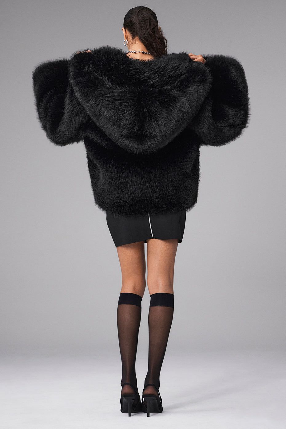 Opulent Faux Fur Statement Jacket - Black sold by Alo Yoga product image thumbnail 2