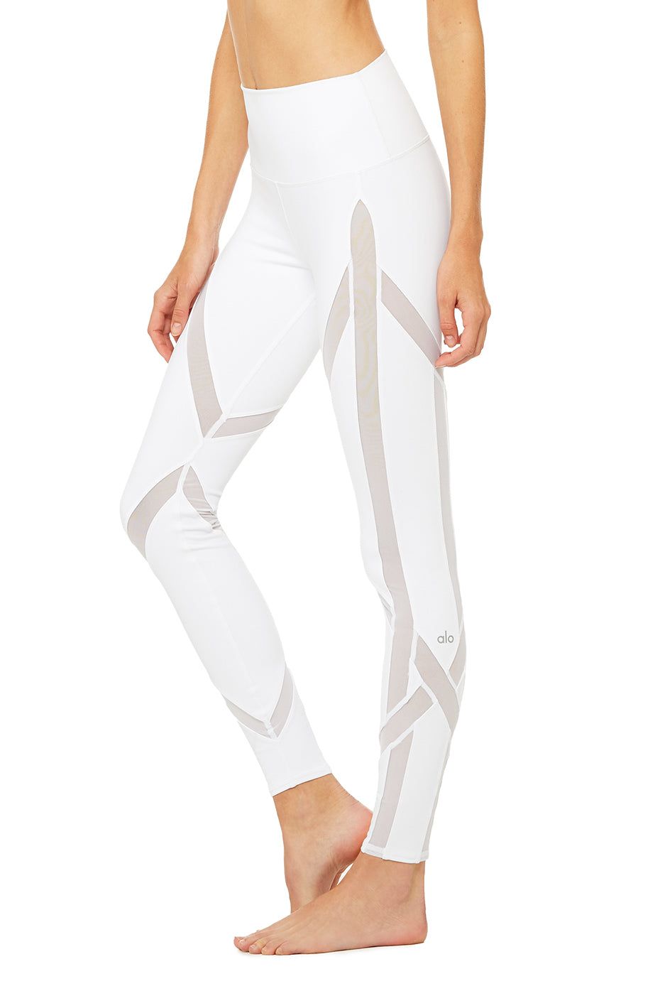 High-Waist Laced Legging - White sold by Alo Yoga