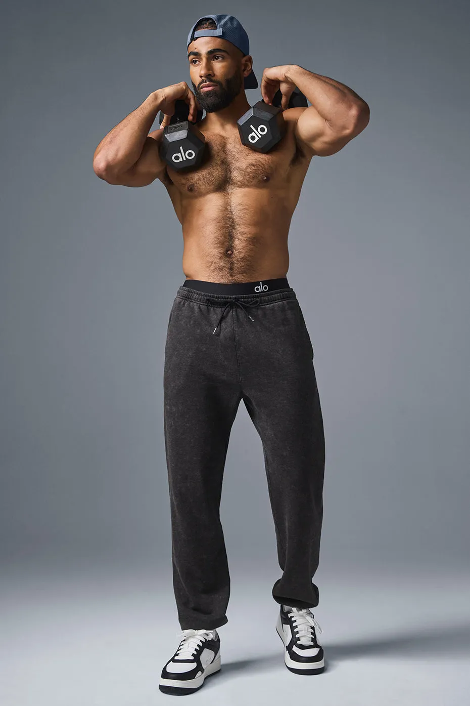 Chill Vintage Wash Sweatpant - Black Wash sold by Alo Yoga