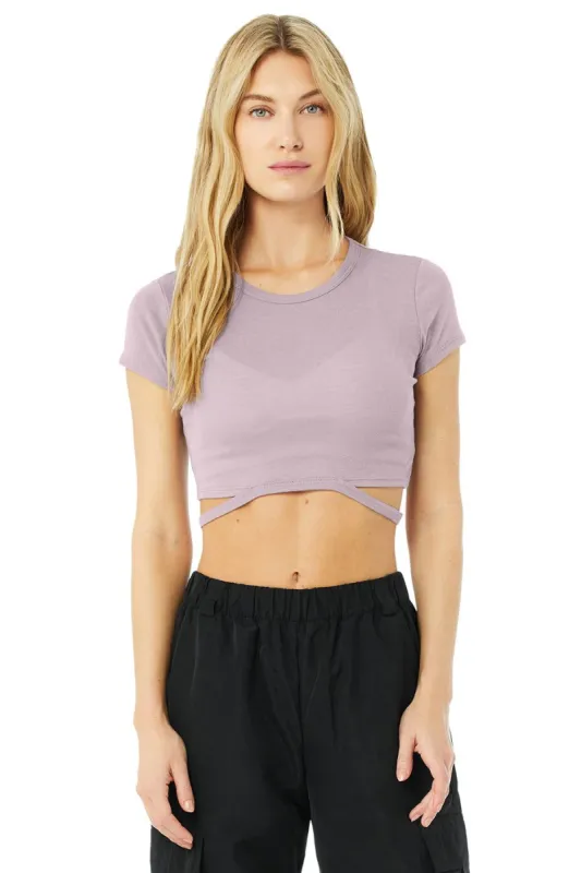 Halo Crop Tee - Lavender Smoke sold by Alo Yoga