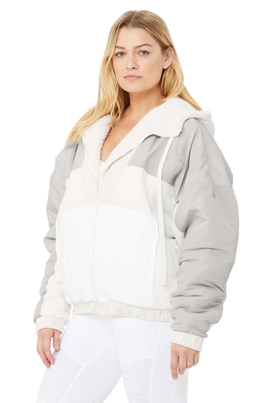 Duality Reversible Sherpa Jacket - Pristine/White/Dove Grey sold by Alo Yoga product image thumbnail 9