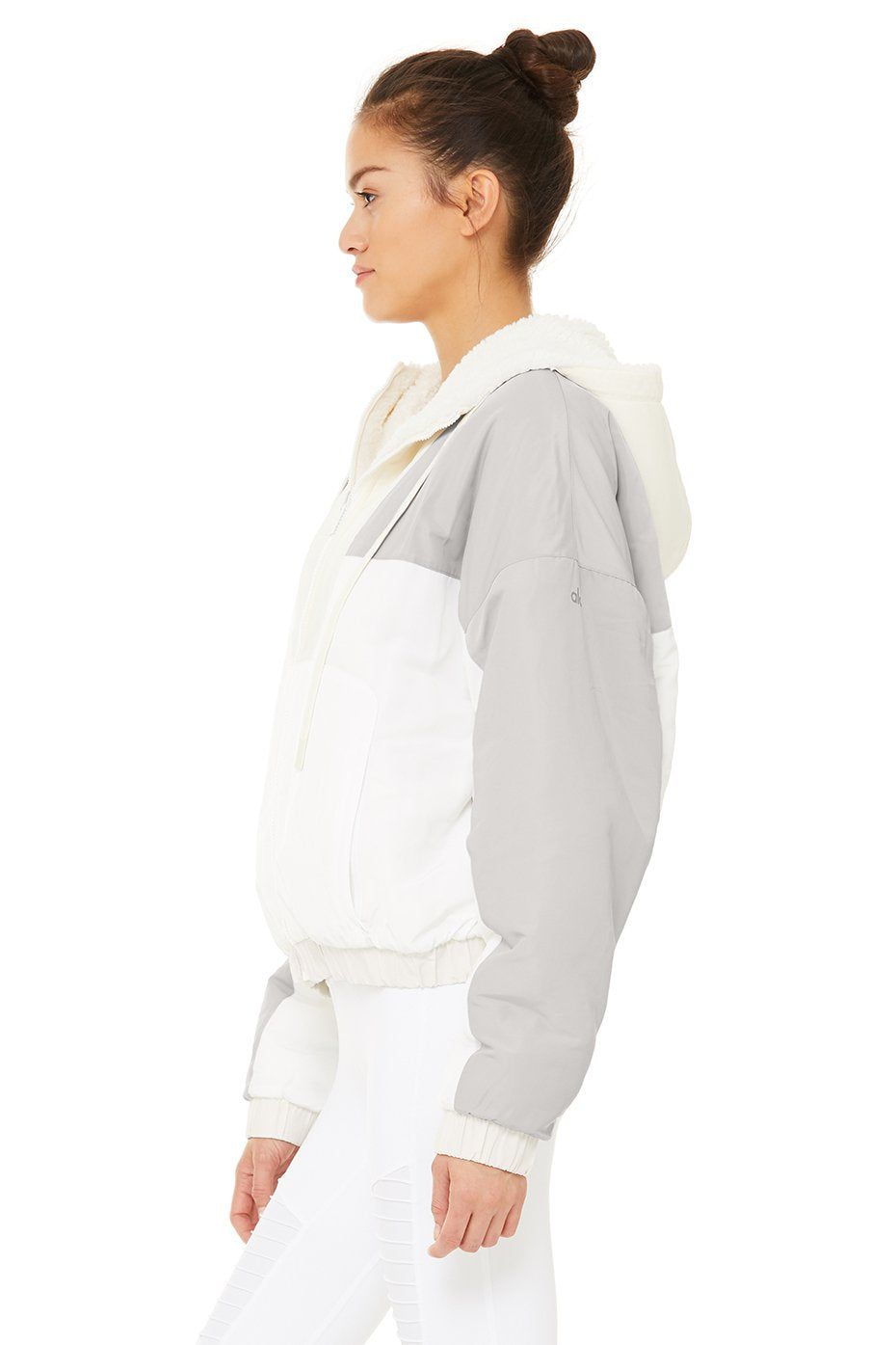 Duality Reversible Sherpa Jacket - Pristine/White/Dove Grey sold by Alo Yoga product image thumbnail 3