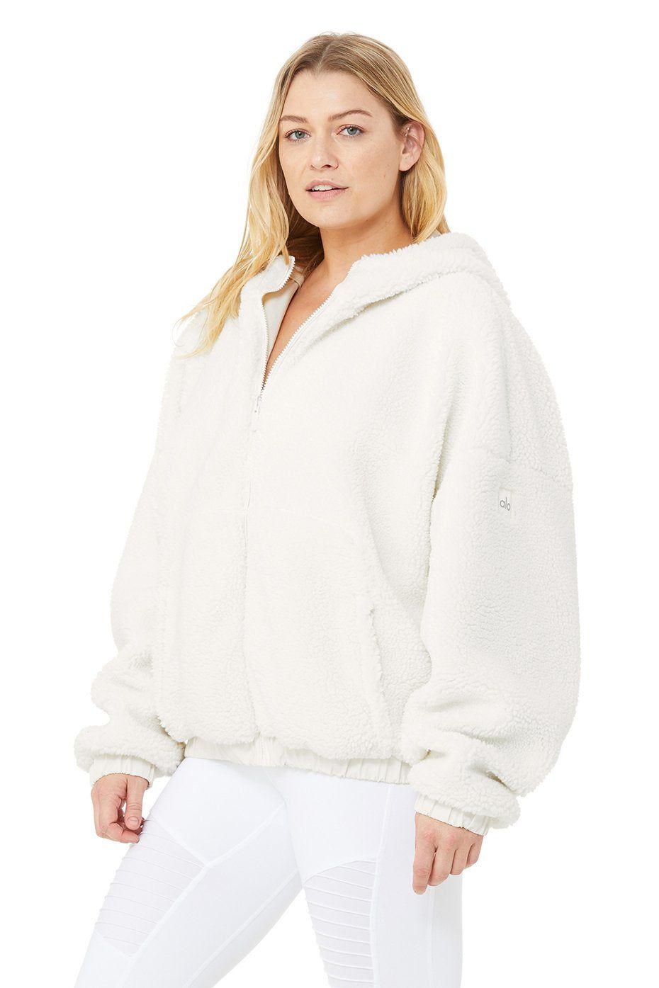 Duality Reversible Sherpa Jacket - Pristine/White/Dove Grey sold by Alo Yoga product image thumbnail 13
