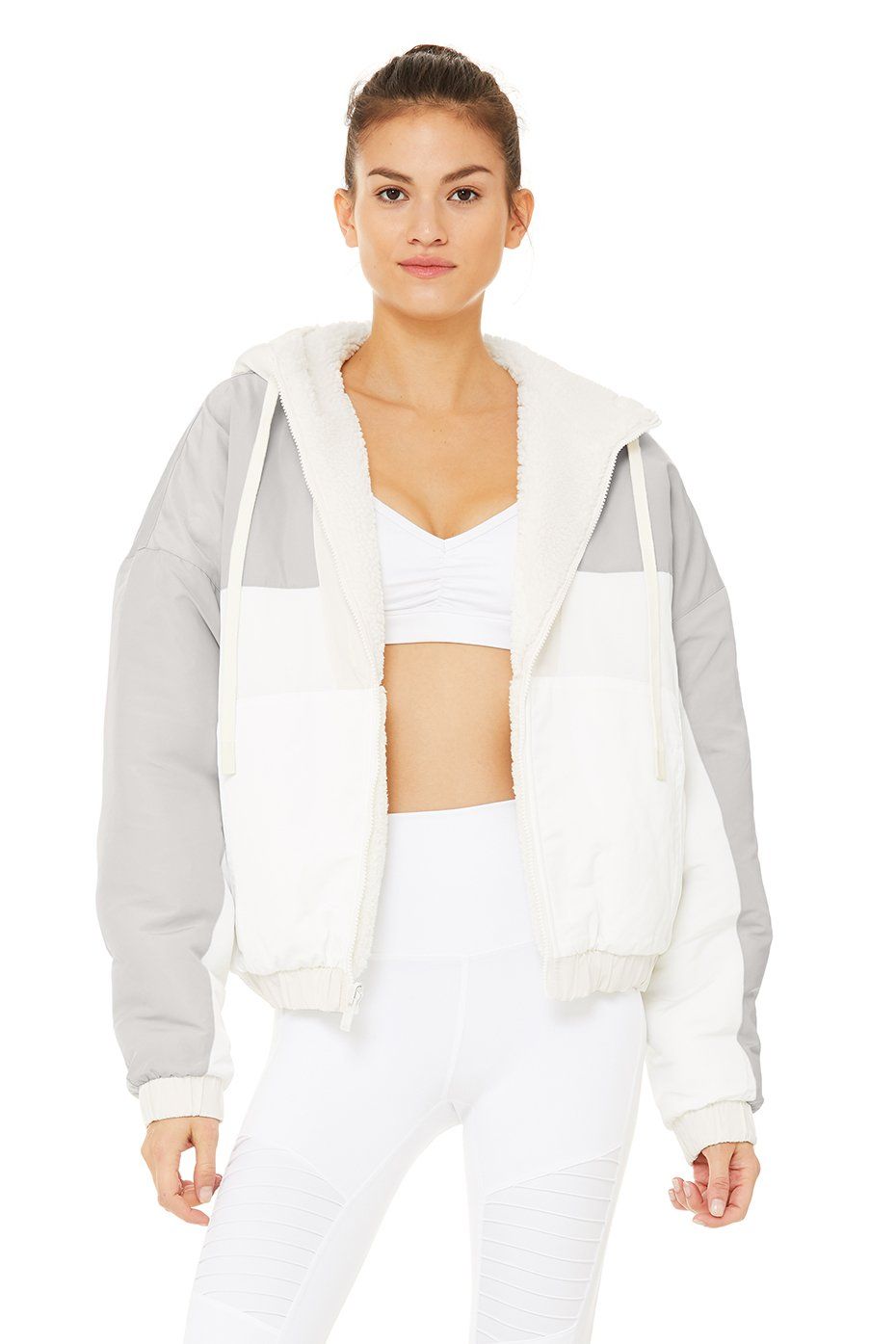 Duality Reversible Sherpa Jacket - Pristine/White/Dove Grey sold by Alo Yoga product image thumbnail 5